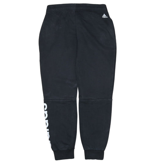 Adidas Womens Black Jogger Sweatpants M Elastic Waist Fleece