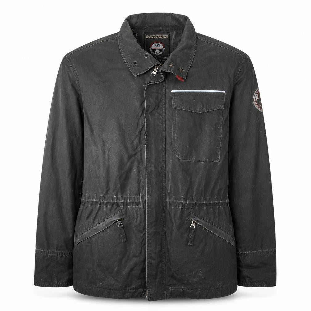 Napapijri Men's Grey Cotton Polyamide Field Jacket L