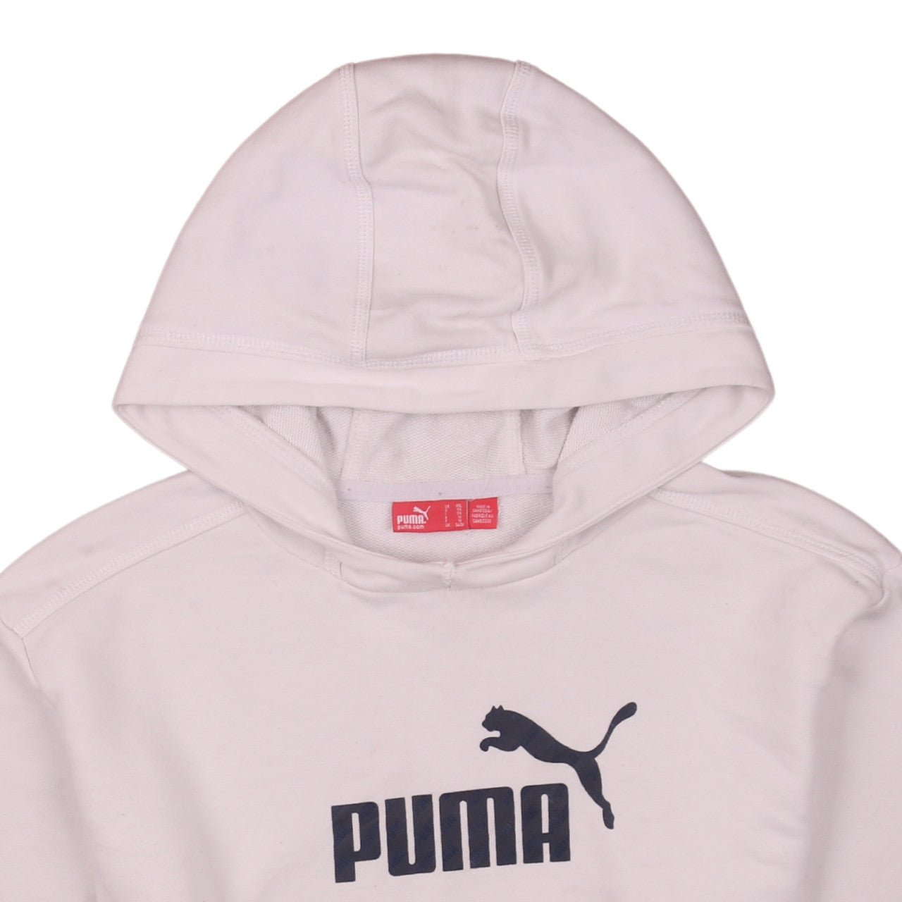 Puma Men's White 2XL Pullover Hoodie with Logo