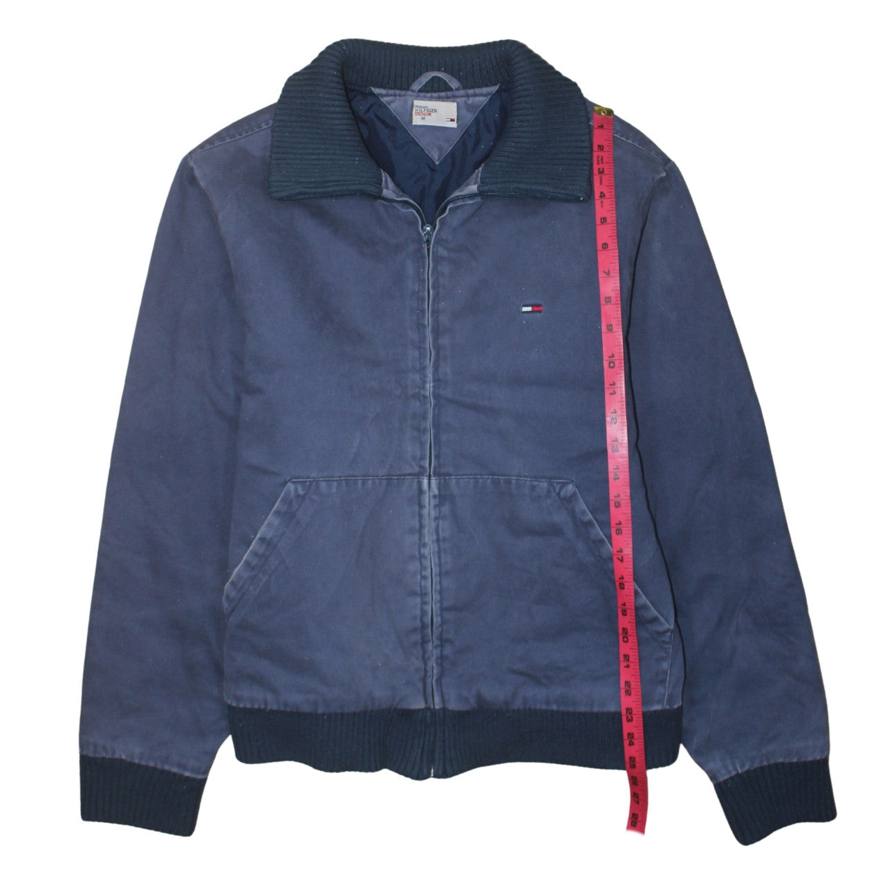 Tommy Hilfiger Mens Blue Bomber Jacket M Cotton Classic Style