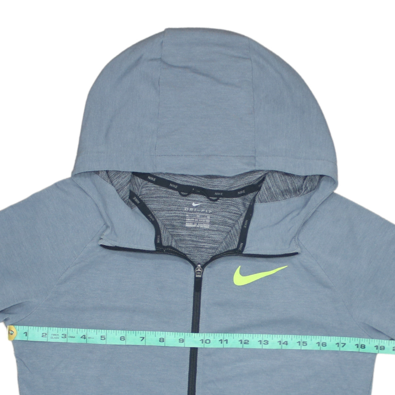 Nike Boys Blue Full Zip Dri-FIT Hoodie XL 13-15 Yrs Lightweight Training Top