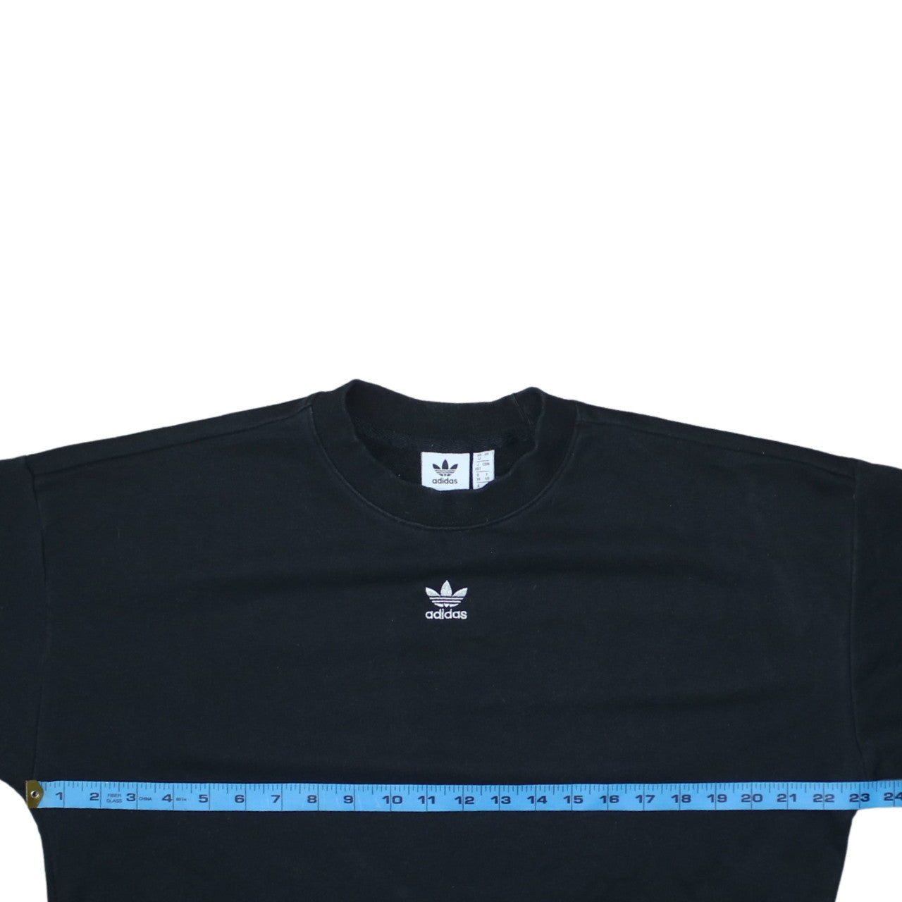 Adidas Women Black Crew Neck Cotton Sweatshirt UK 12