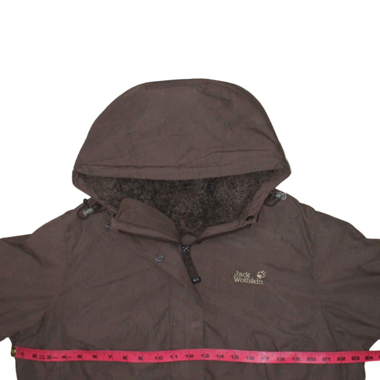 Jack Wolfskin Women Brown Hooded Parka Jacket Size 18 Waterproof