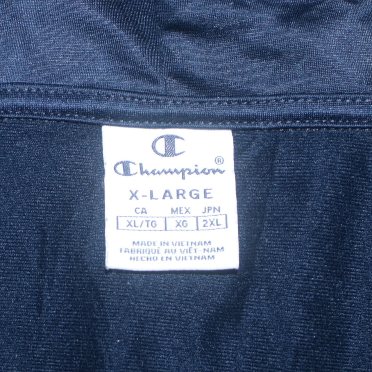 Champion Men's Blue Full Zip Hoodie XL Polyester Sportswear