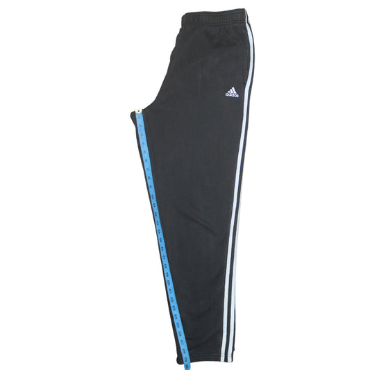 Adidas Men's Black L Jogger Sweatpants with Stripes