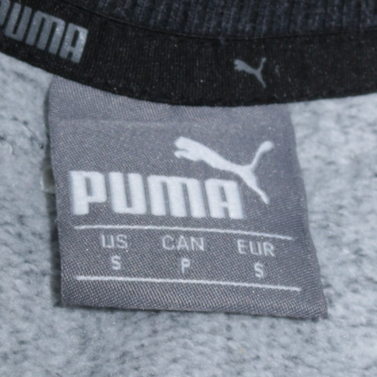 Puma Men’s Black Crew Neck Fleece Sweatshirt Size S