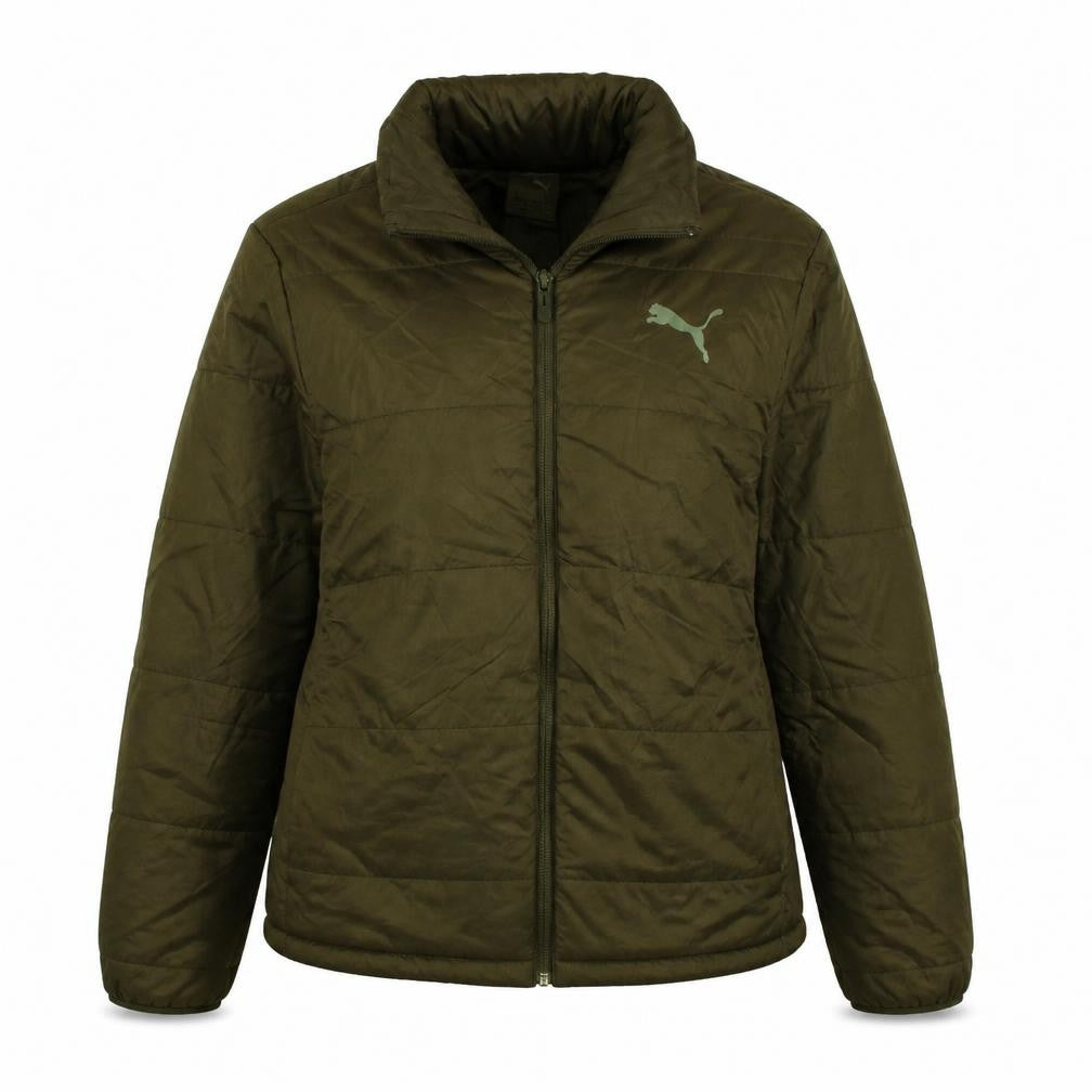 Puma Womens Green Puffer Jacket Size 10 Lightweight Quilted Coat