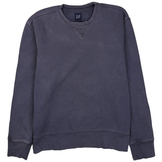 GAP Men Blue M Pullover Crew Neck Fleece Sweatshirt