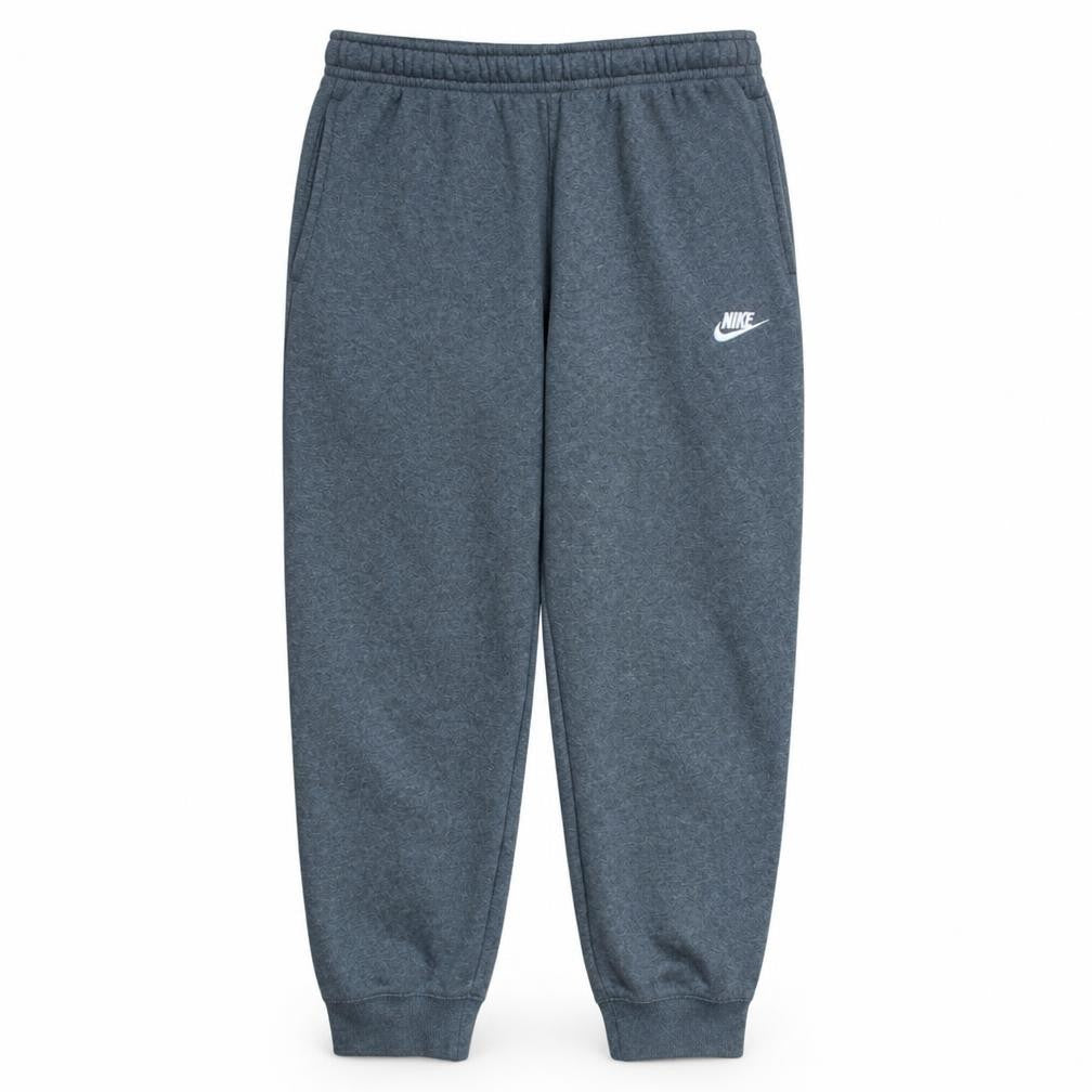 Front view of Nike Men's Grey Fleece Sweatpants M Regular Fit Sports Trousers