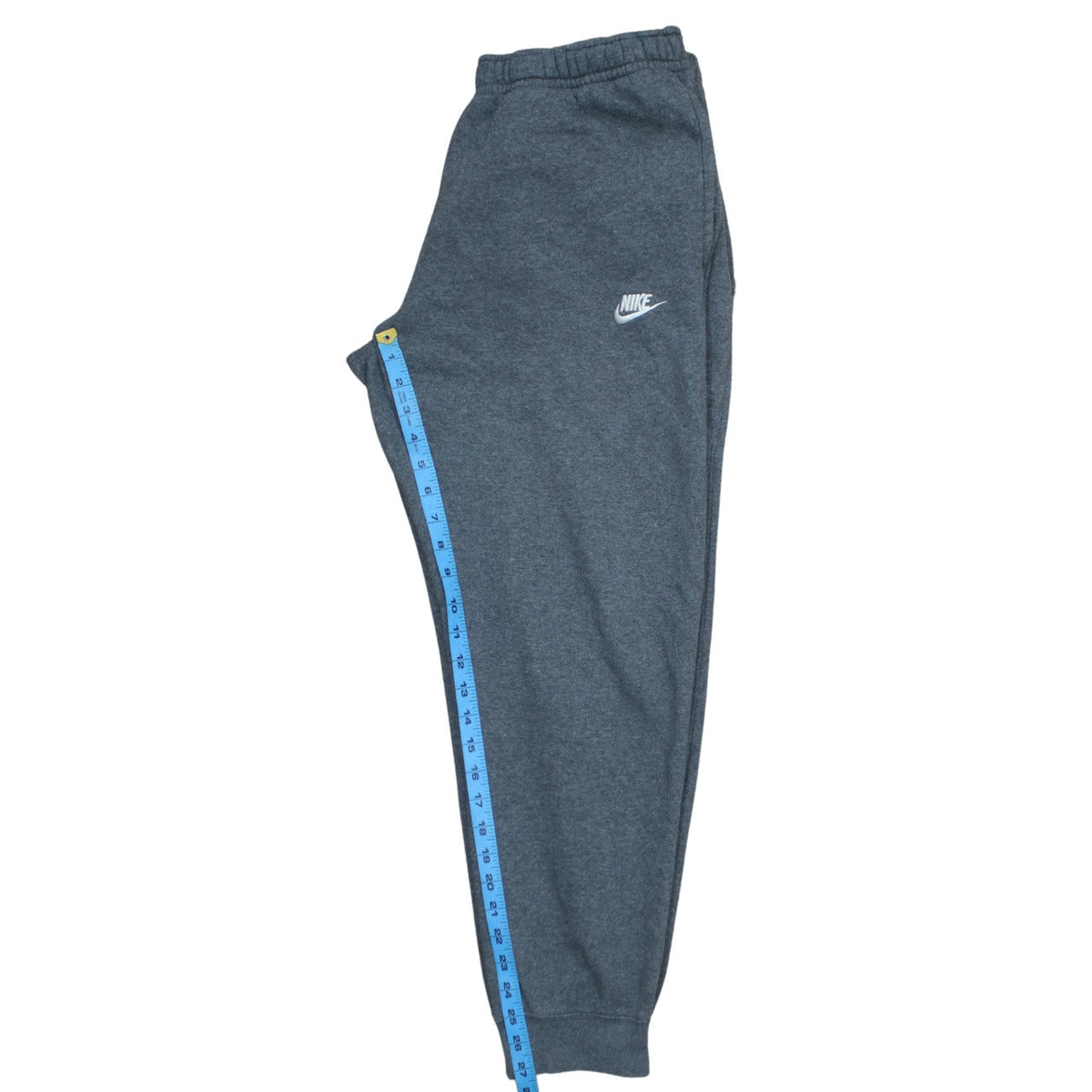 Back view of Nike Men's Grey Fleece Sweatpants M Regular Fit Sports Trousers