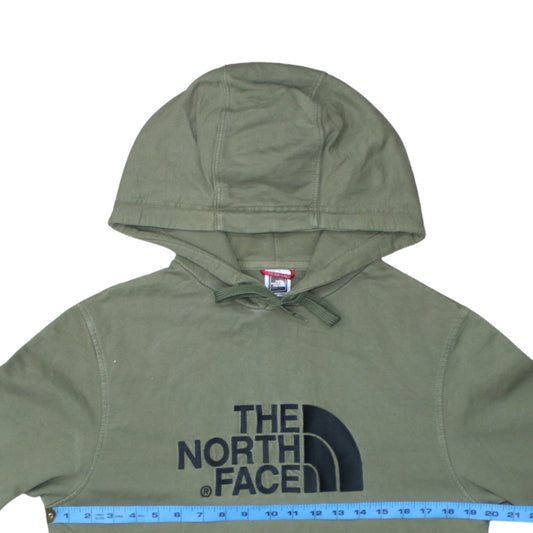 The North Face Mens Green Pullover Hoodie Size S Outdoor Logo