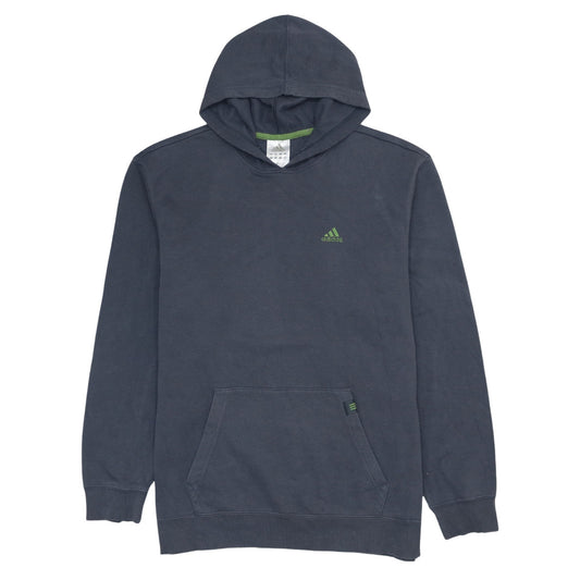 Adidas Men Blue Pullover Hoodie M Regular Fit Sports Style
