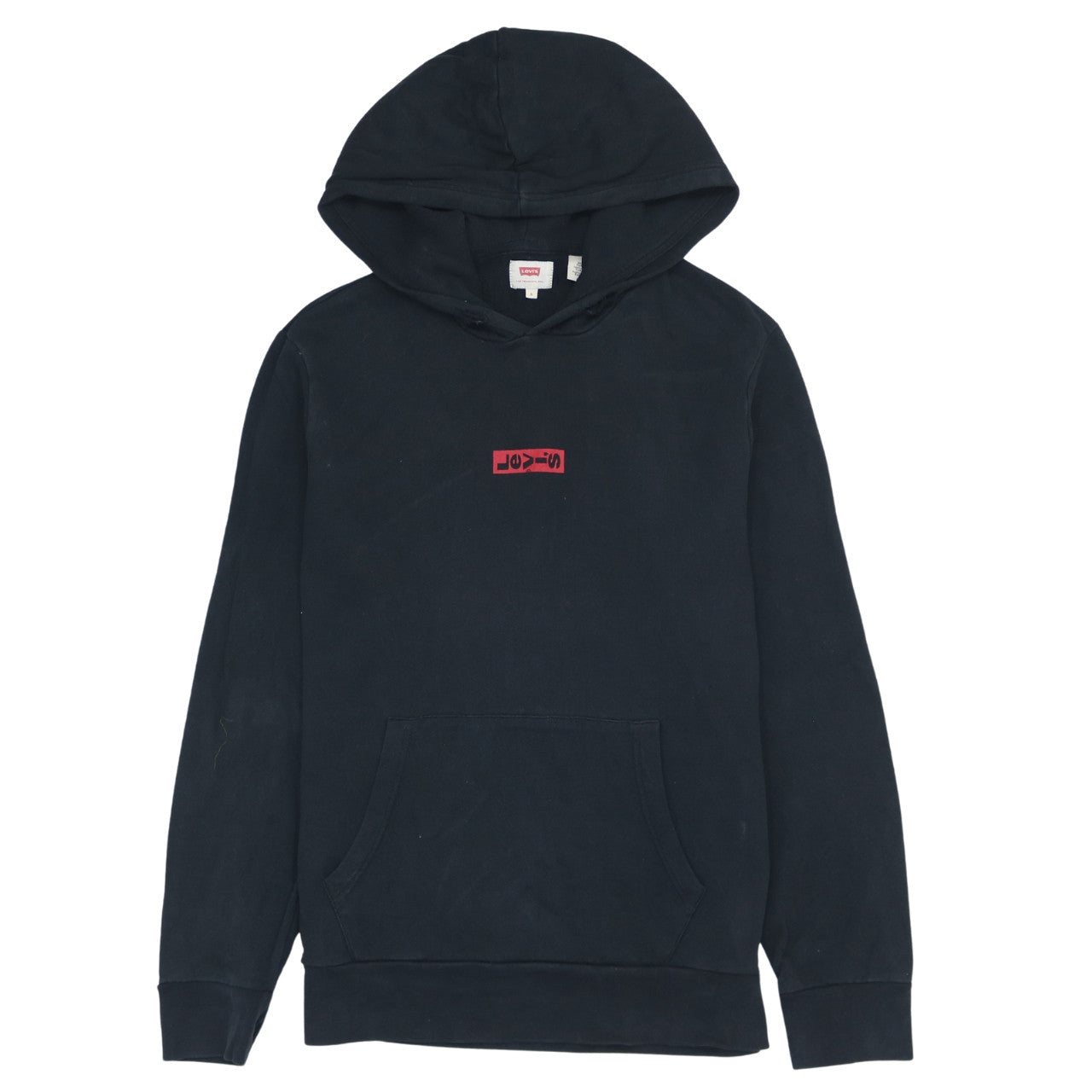 Levi's Men's Black Pullover Hoodie S Logo Fleece Classic Style