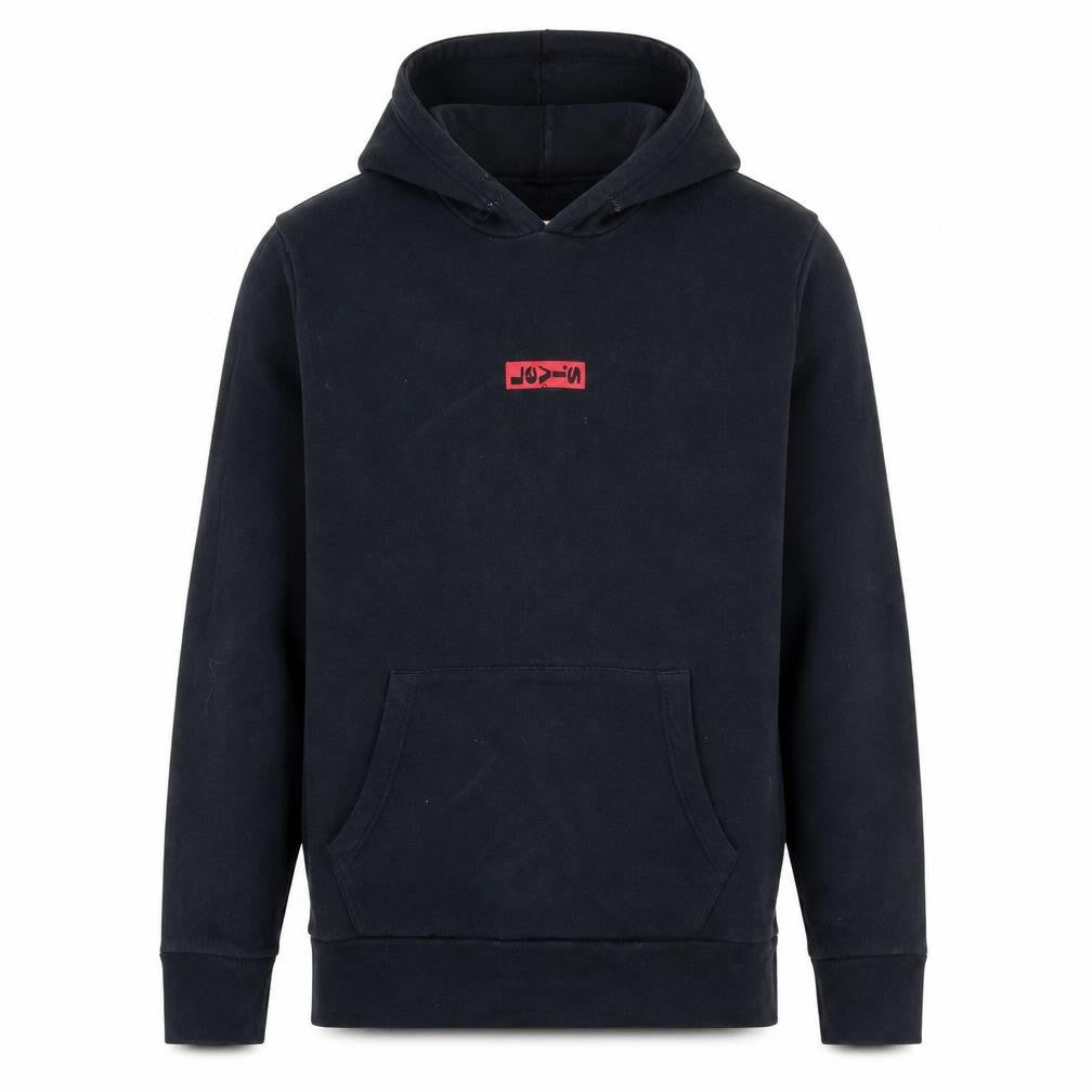 Front view of Levi's Men's Black Pullover Hoodie S Logo Fleece Classic Style