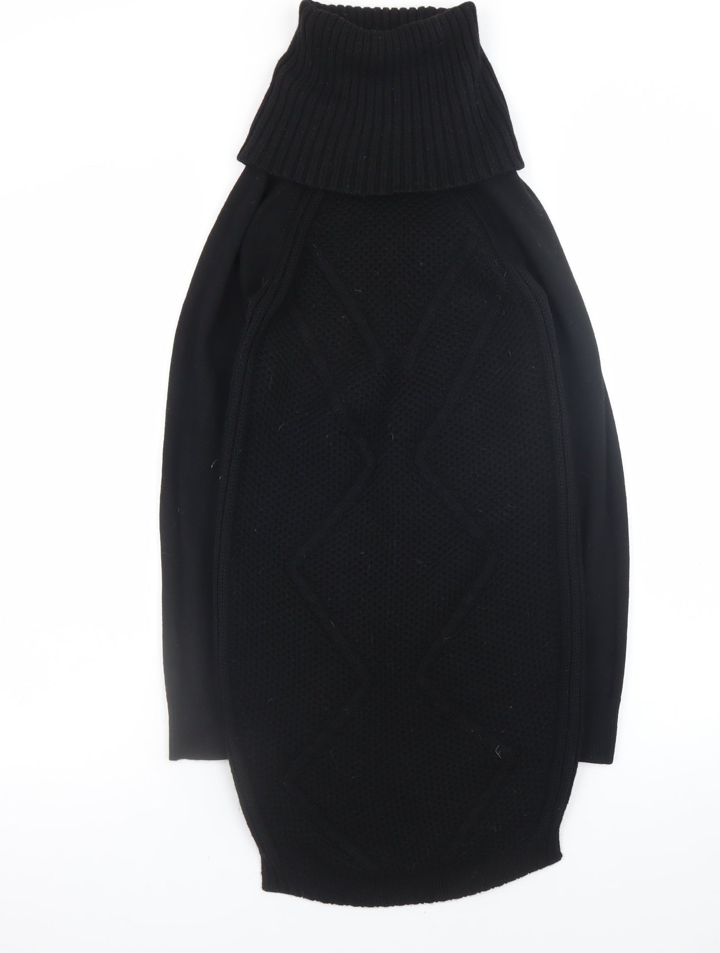 Karen Millen Women’s Black XS Roll Neck Knit Bodycon Dress