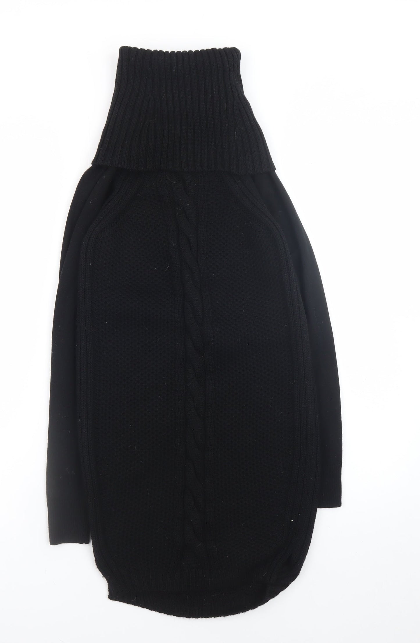 Karen Millen Women’s Black XS Roll Neck Knit Bodycon Dress