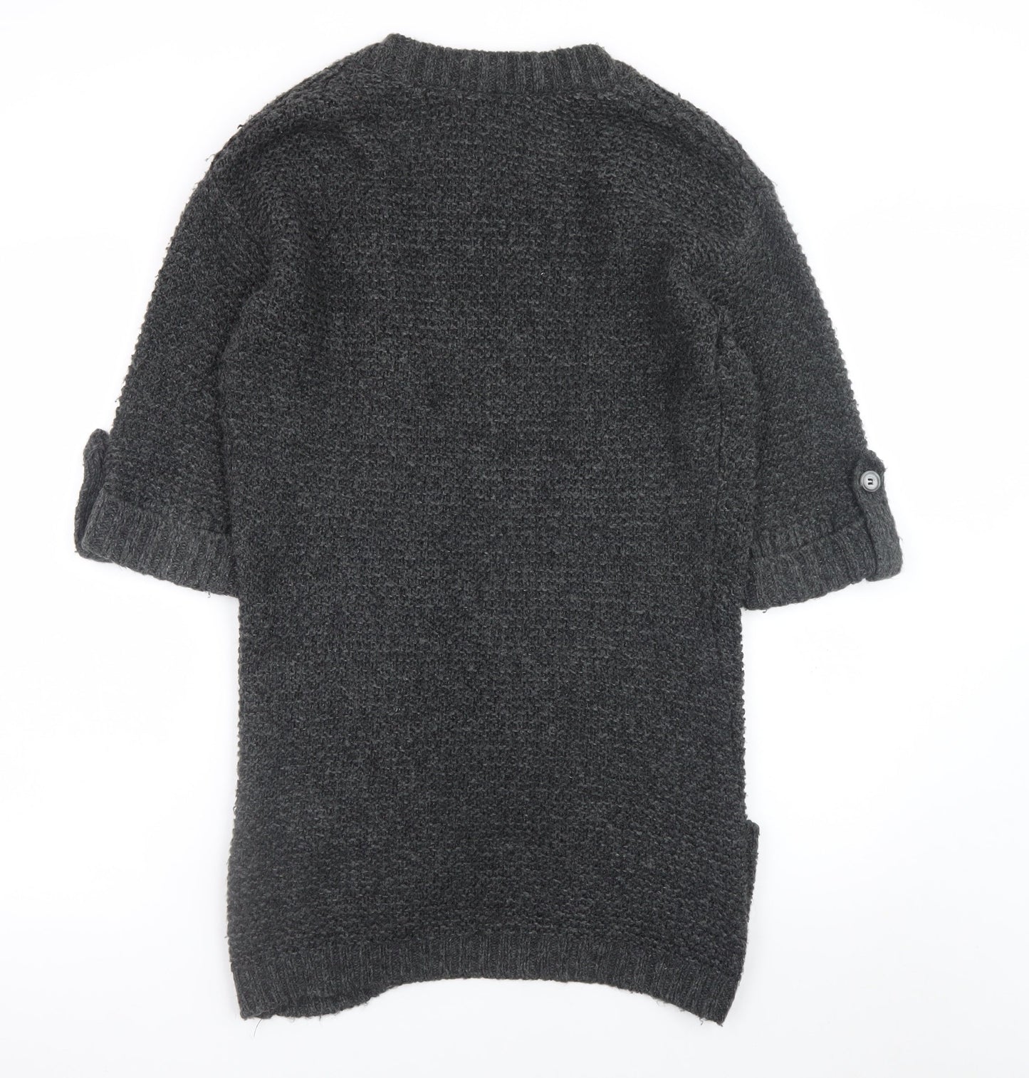 Esprit Women’s Grey Chunky Knit Open Front Cardigan L