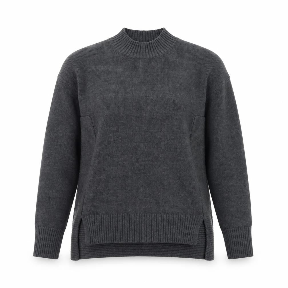 Next Women Grey Mock Neck Long Sleeve Pullover Jumper Size S