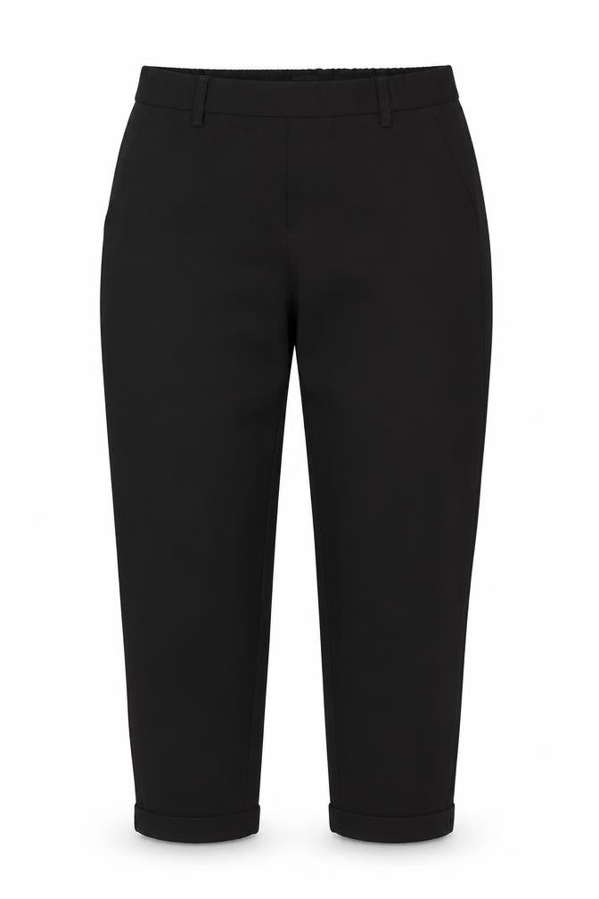Savida Women’s Black Cropped Trousers Size 12 Polyester Blend