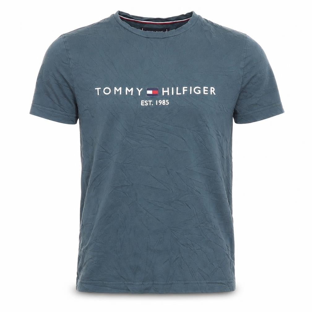 Tommy Hilfiger Men's Blue Logo Short Sleeve Crew Neck T-Shirt Size S
