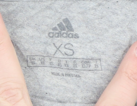 Adidas Womens Grey XS Basic Leeds United T-Shirt