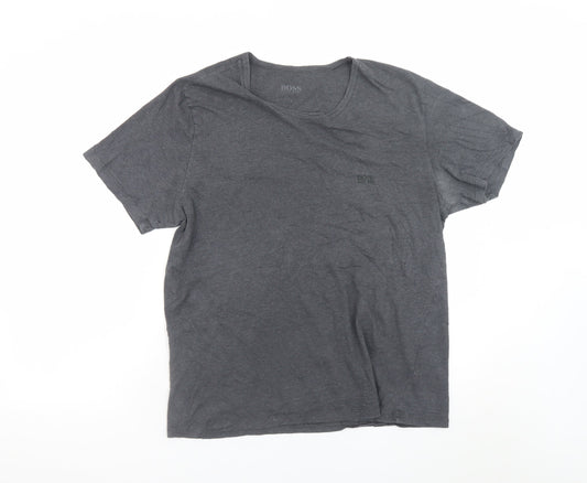 Hugo Boss Men's Grey Crew Neck Short Sleeve T-Shirt Size L