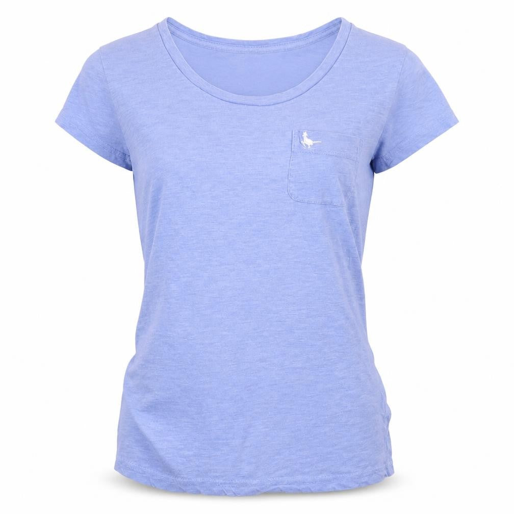Jack Wills Womens Blue Basic T-Shirt Size 6 Short Sleeve