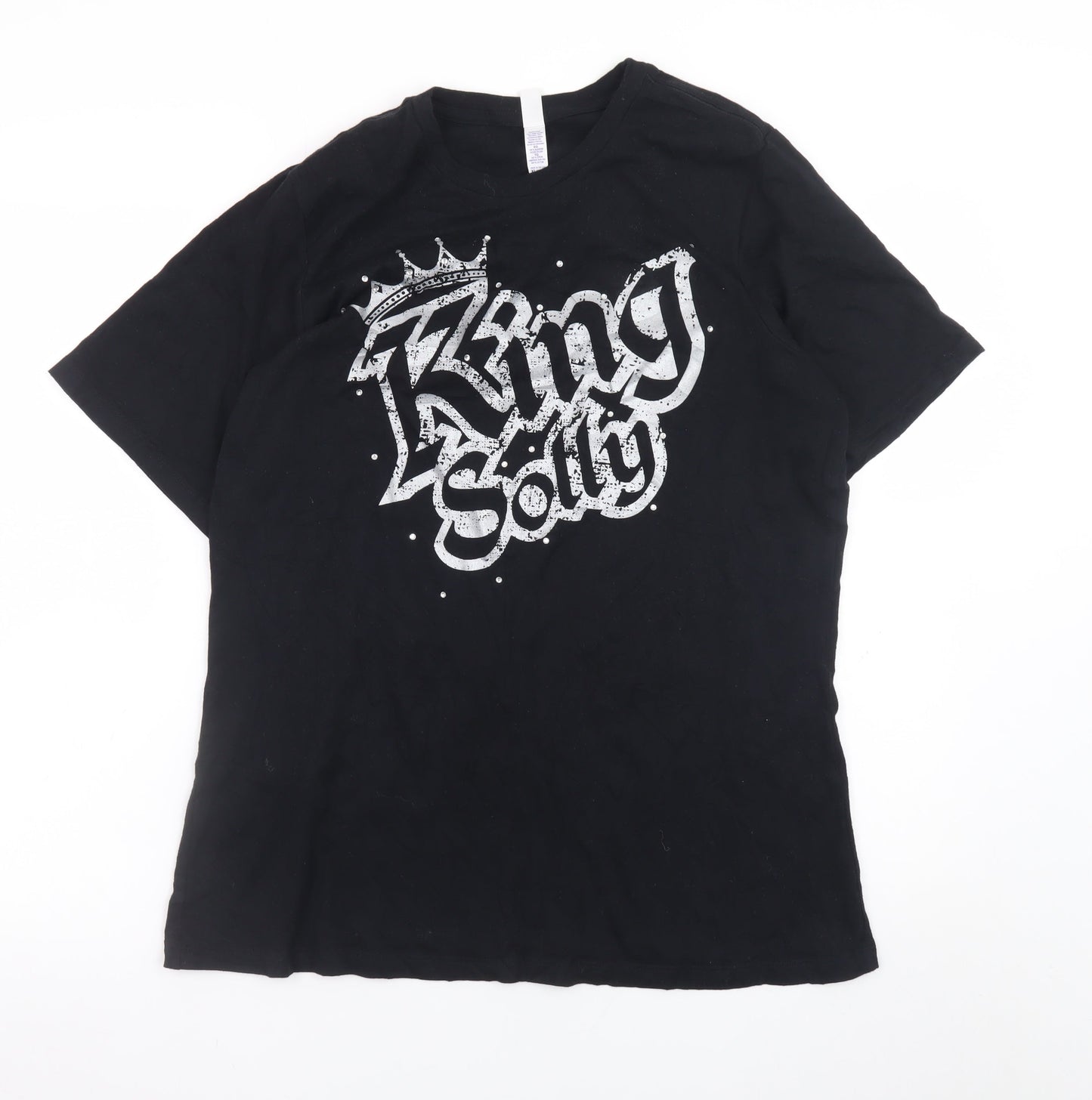 Bella Womens Black XL Graphic Cotton Short Sleeve T-Shirt