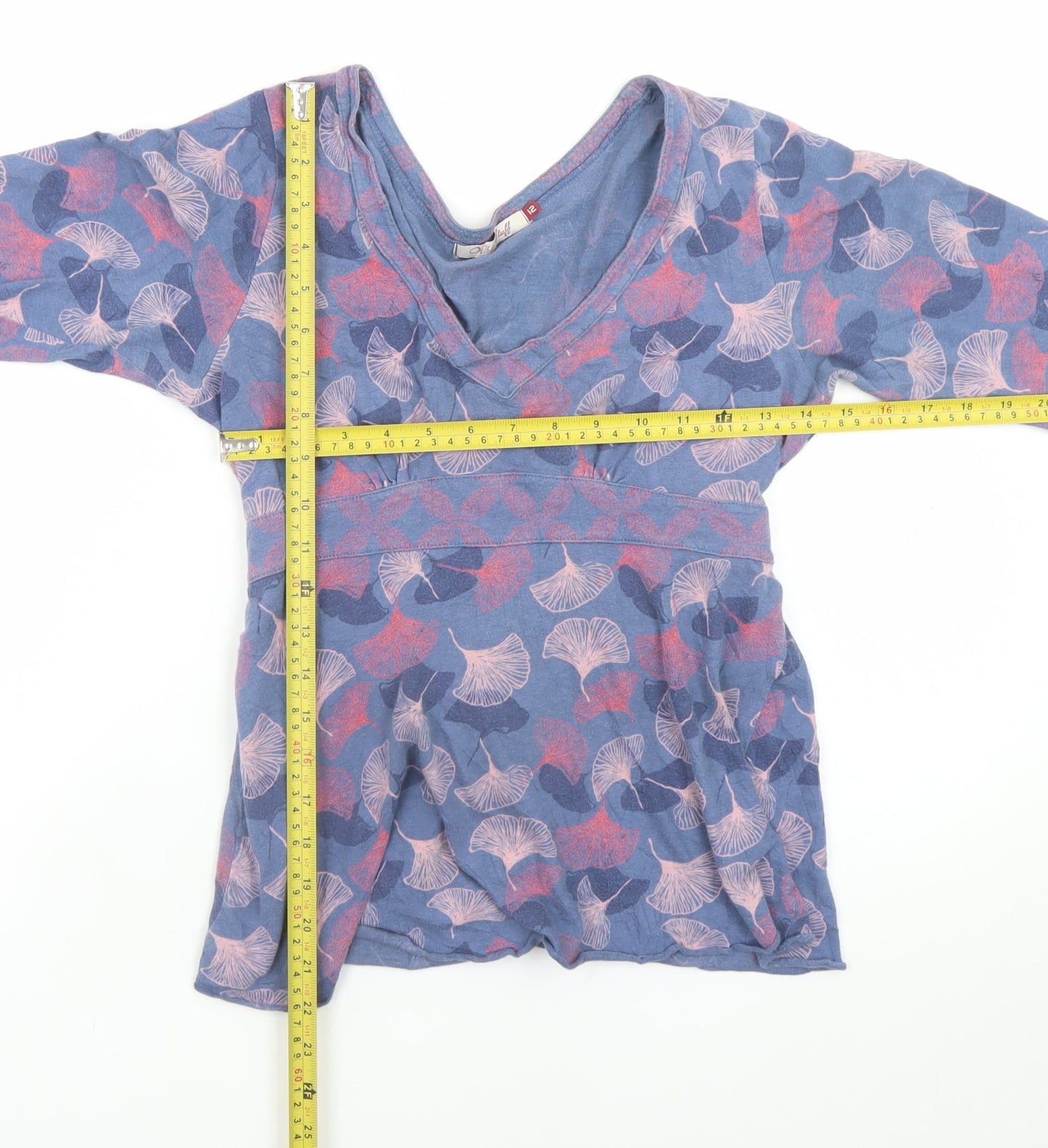 White Stuff Womens Blue Floral Tunic Blouse Size 12