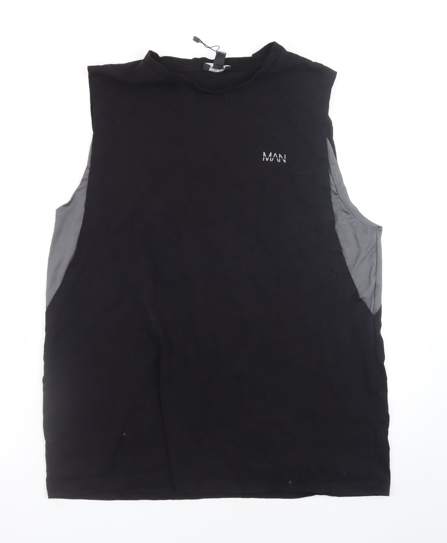 MAN Active Mens Black Sleeveless Muscle T-Shirt XXL