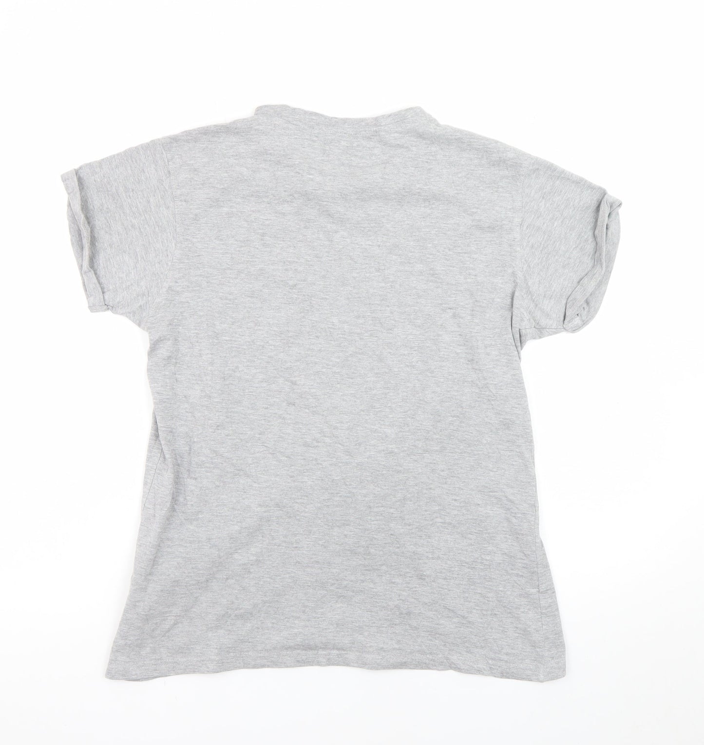 Lee Cooper Men's Grey Relaxed Fit Short Sleeve Crew Neck T-Shirt Size M