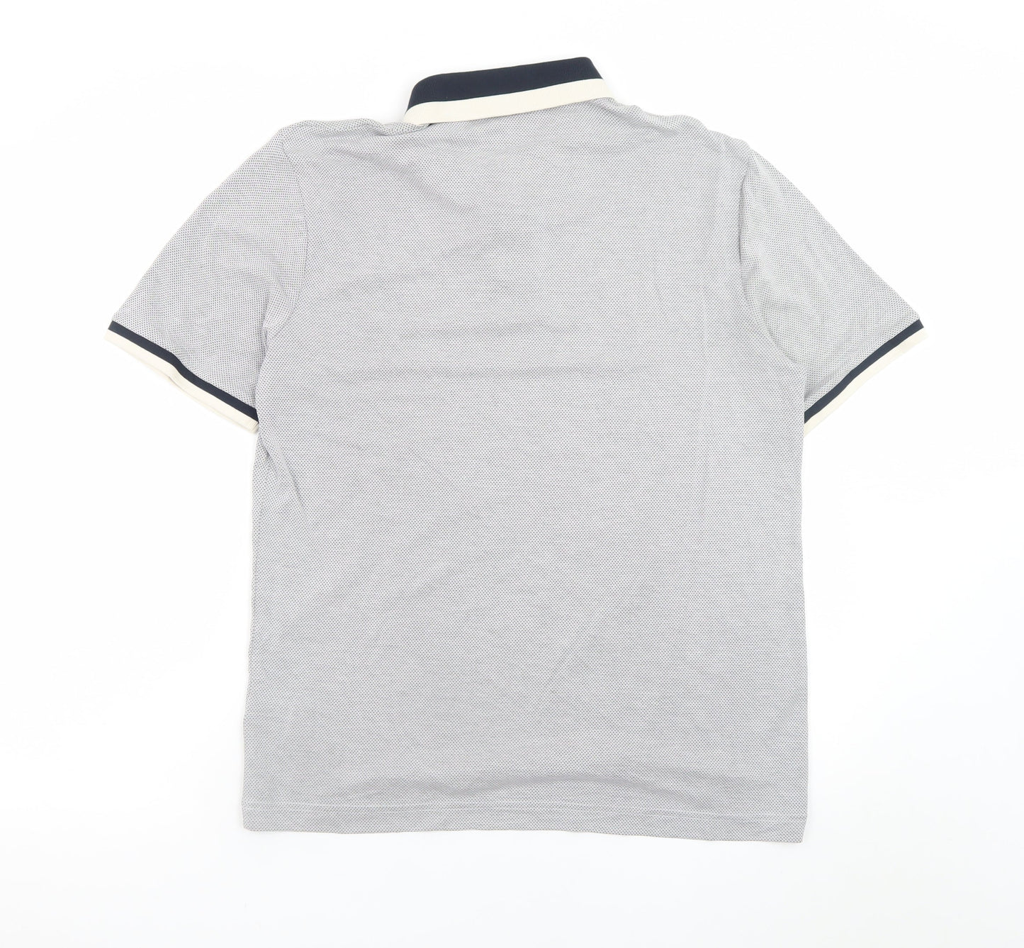 Marks and Spencer Men's Grey Polo Shirt Medium Regular Fit