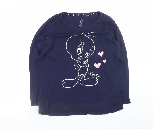 Looney Tunes Tweety Women's Blue Cotton Nightshirt Size L