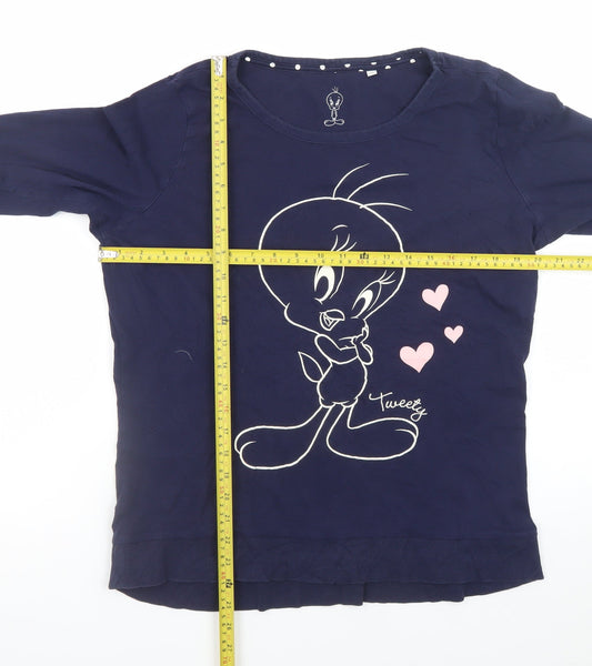 Looney Tunes Tweety Women's Blue Cotton Nightshirt Size L