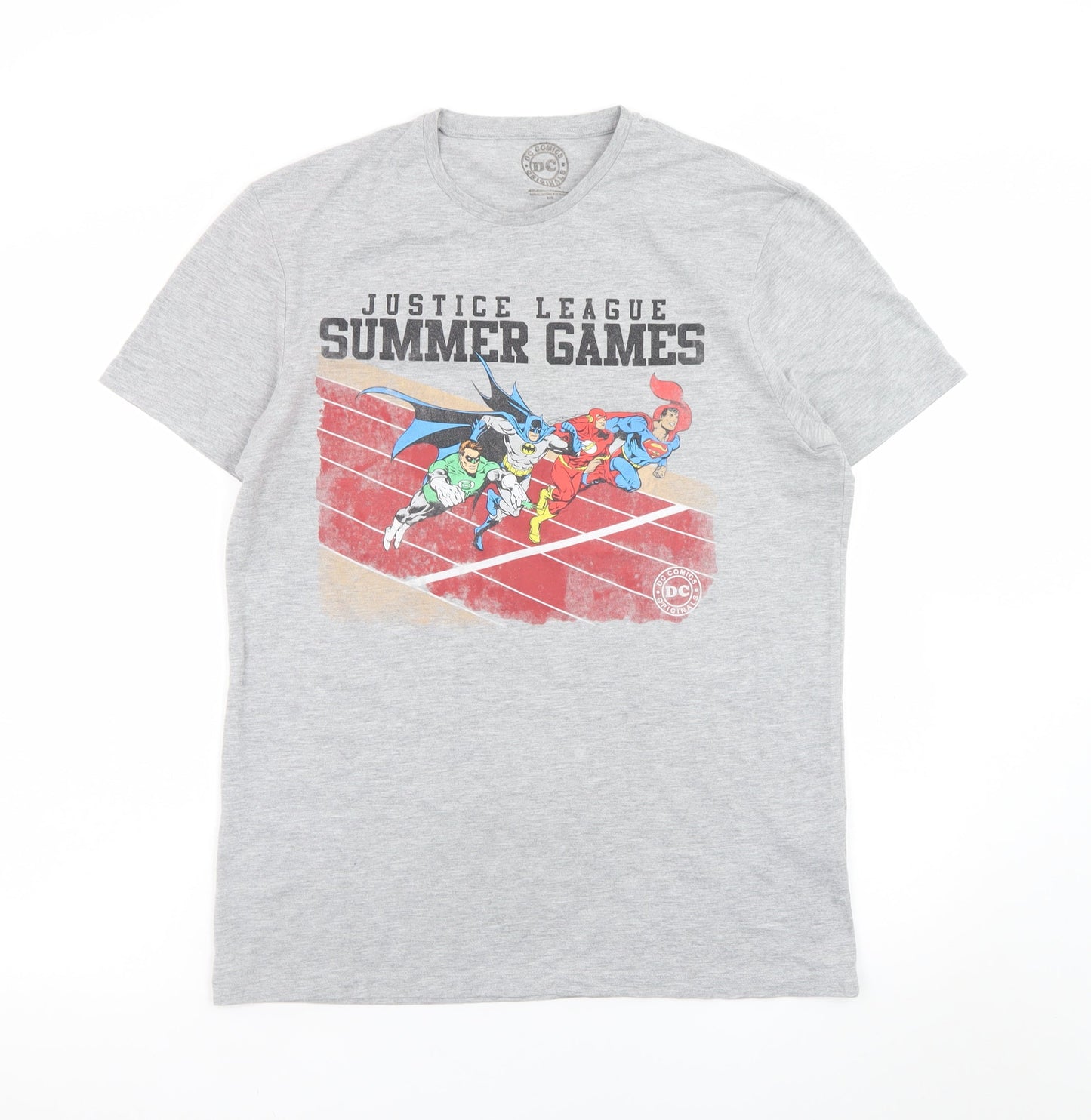 DC Comics Originals Grey Justice League Men's Medium Graphic T-Shirt