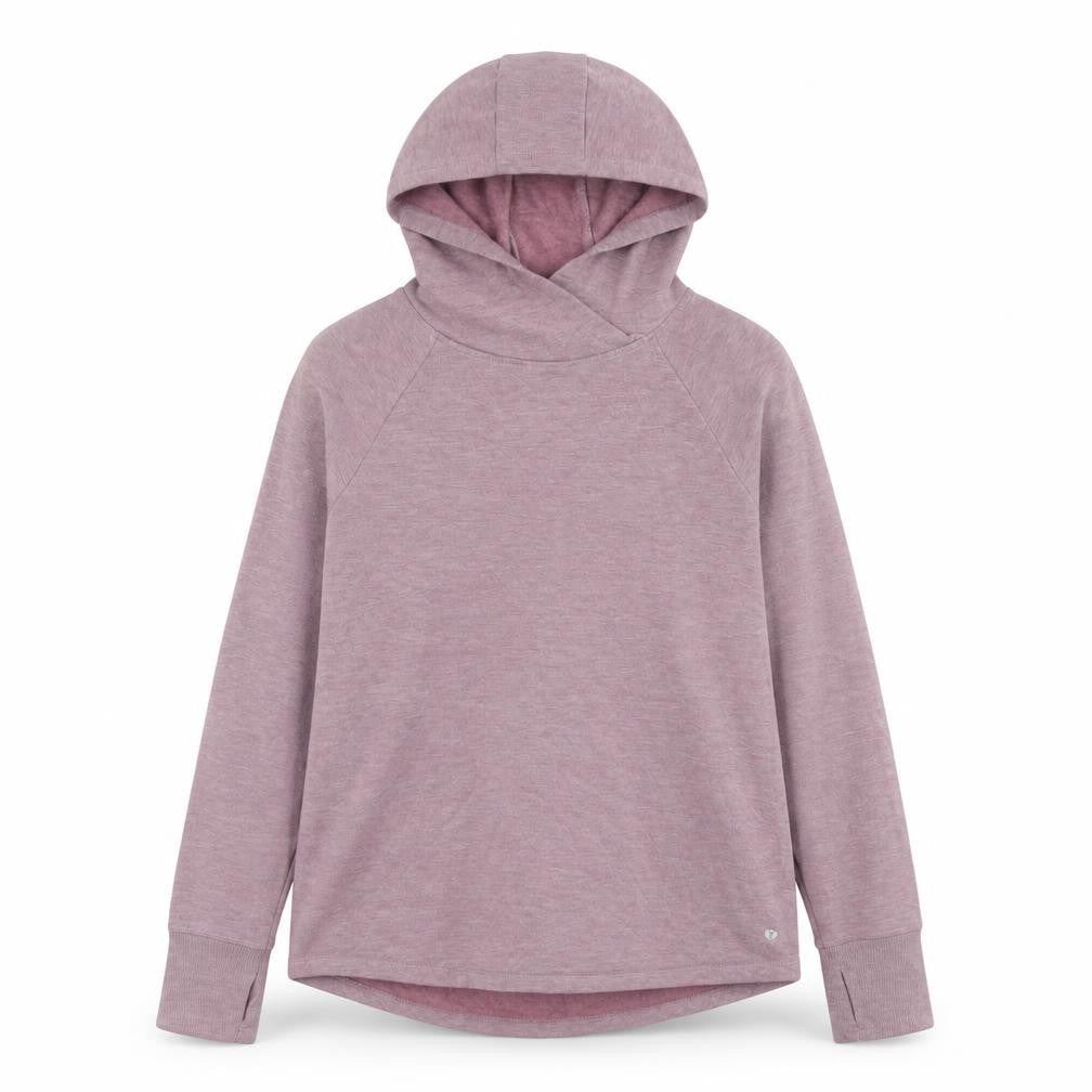 Front view of Layer 8 Men’s Purple Pullover Hoodie, size S, Regular Fit Lightweight