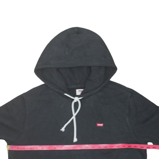 Levi's Men's Black Pullover Hoodie L Regular Fit Fleece Sweatshirt