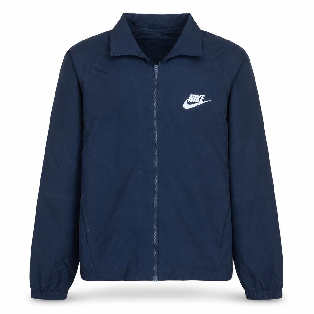 Front view of Nike Men's Blue Small Lightweight Full Zip Windbreaker Jacket