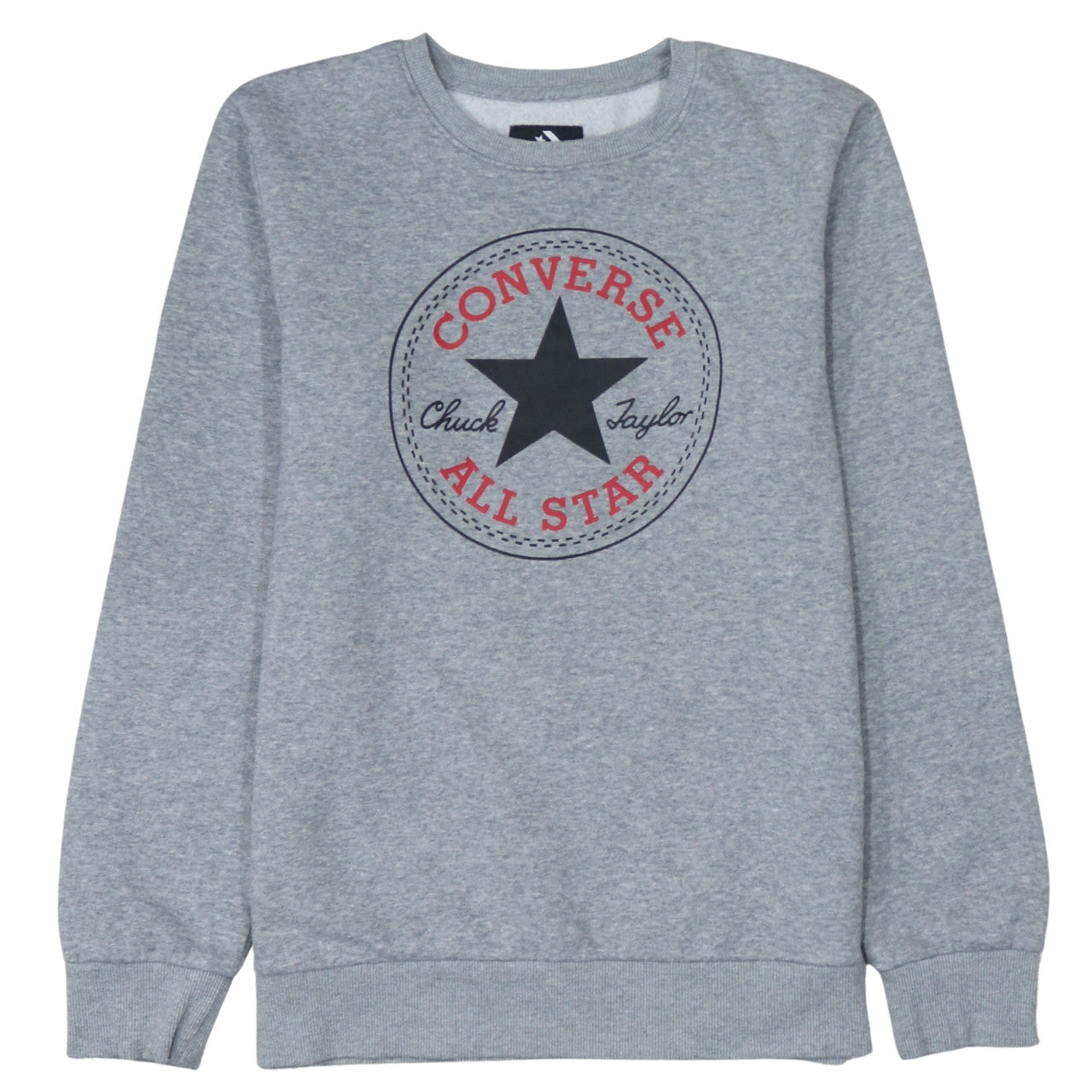 Converse Boys Grey Crew Neck Pullover Sweatshirt 13-15 Years Logo Print