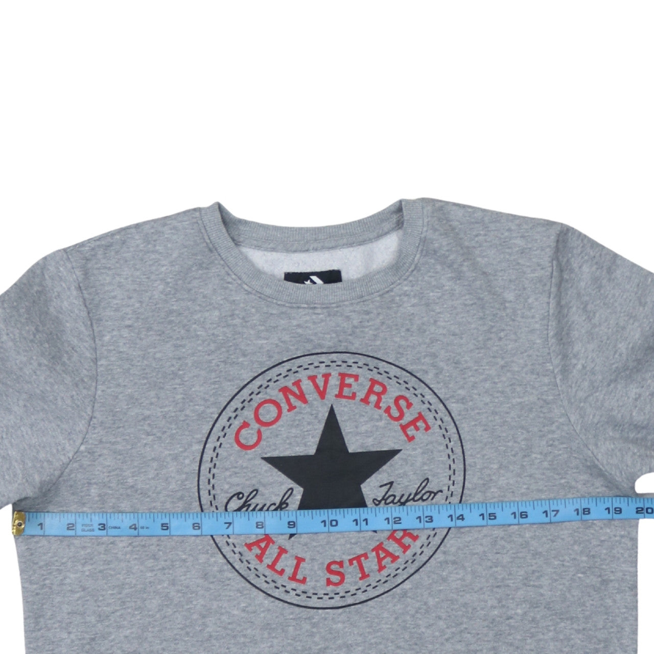 Converse Boys Grey Crew Neck Pullover Sweatshirt 13-15 Years Logo Print