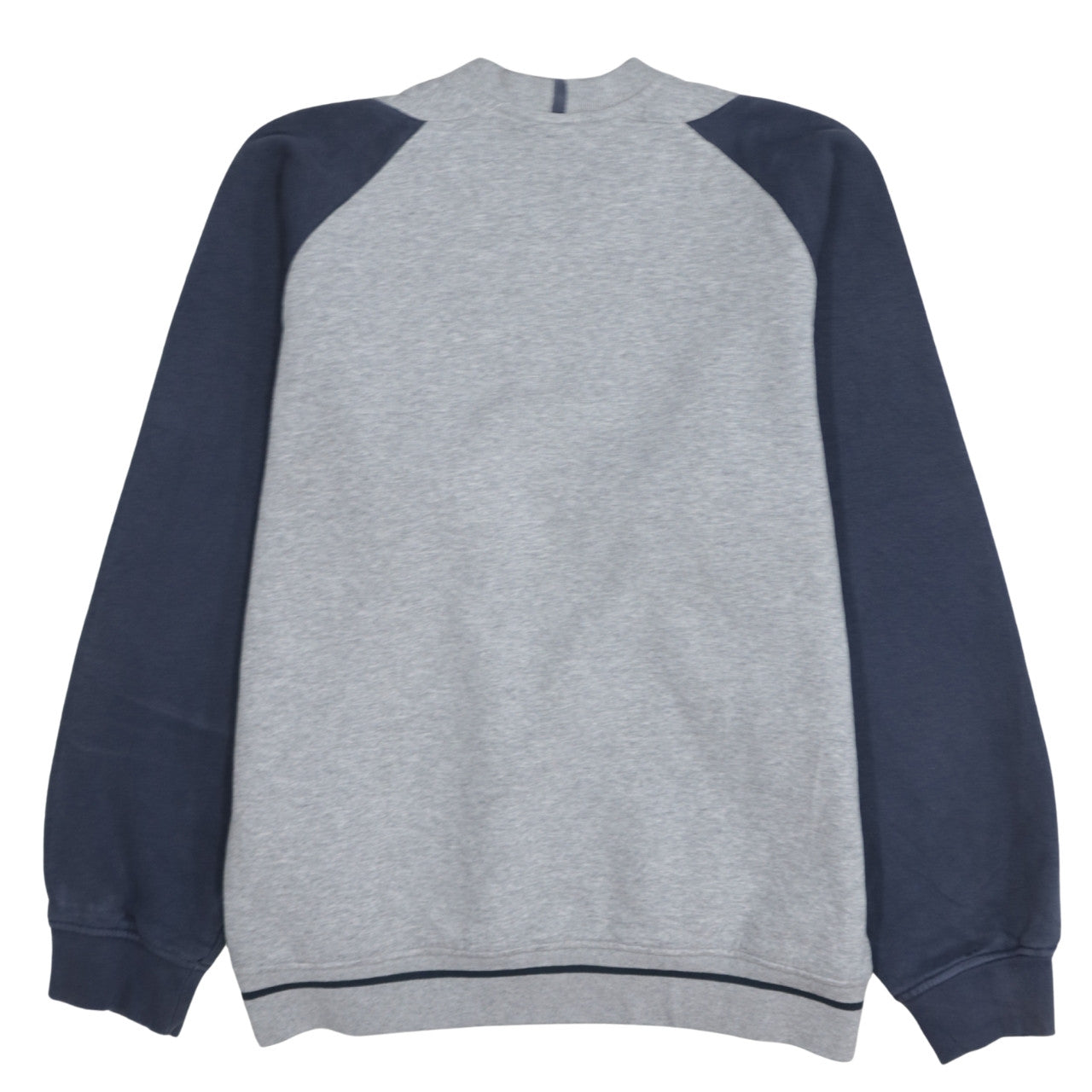 Adidas Men's Grey & Navy Crew Neck Sweatshirt Size M Classic Style