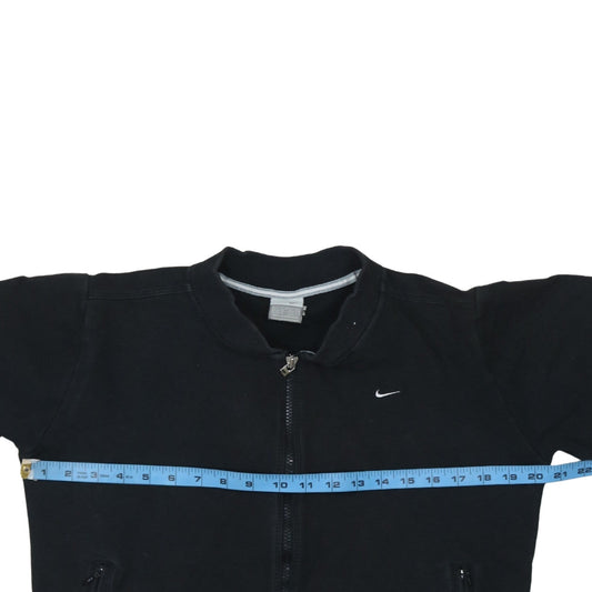 Nike Womens Black Size 12 Track Jacket Full Zip Lightweight Cotton Blend