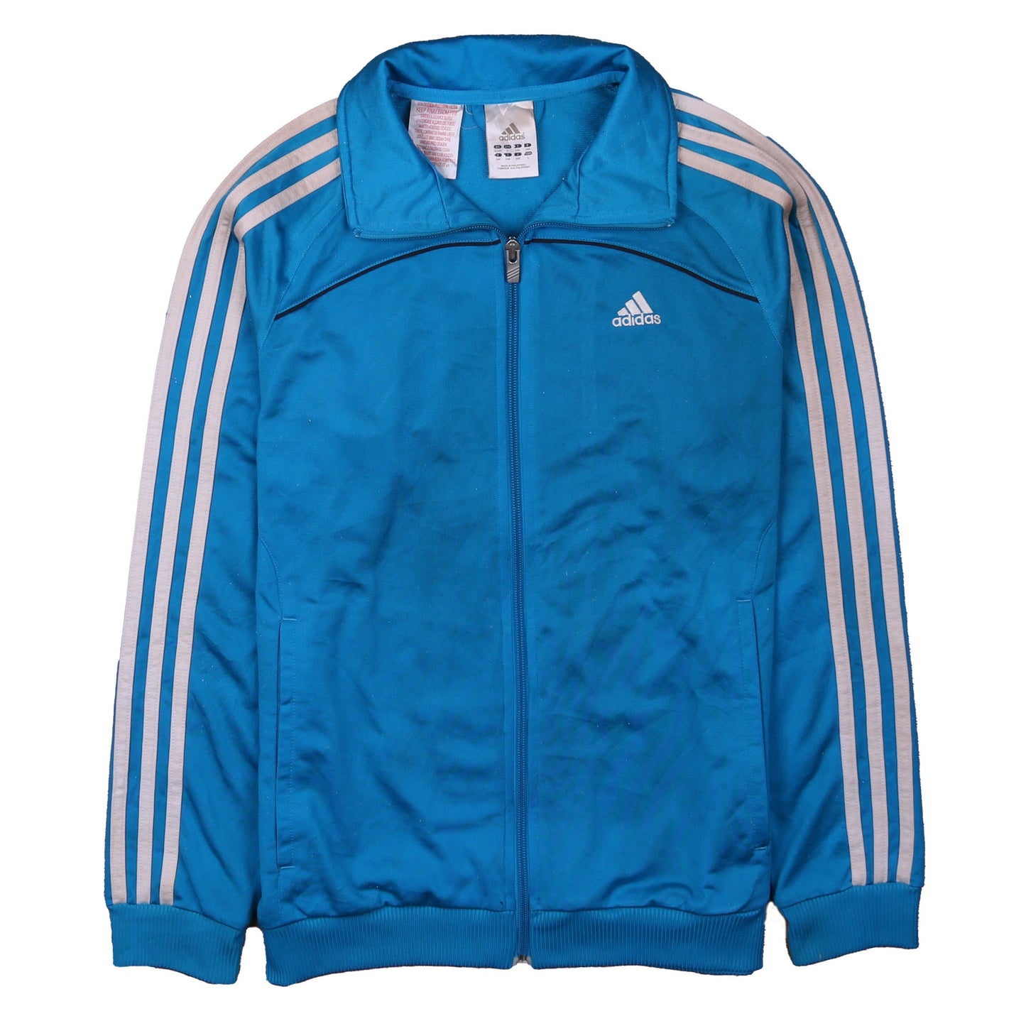 Adidas Boys Blue 13-14 Years Track Jacket Full Zip Sports Top