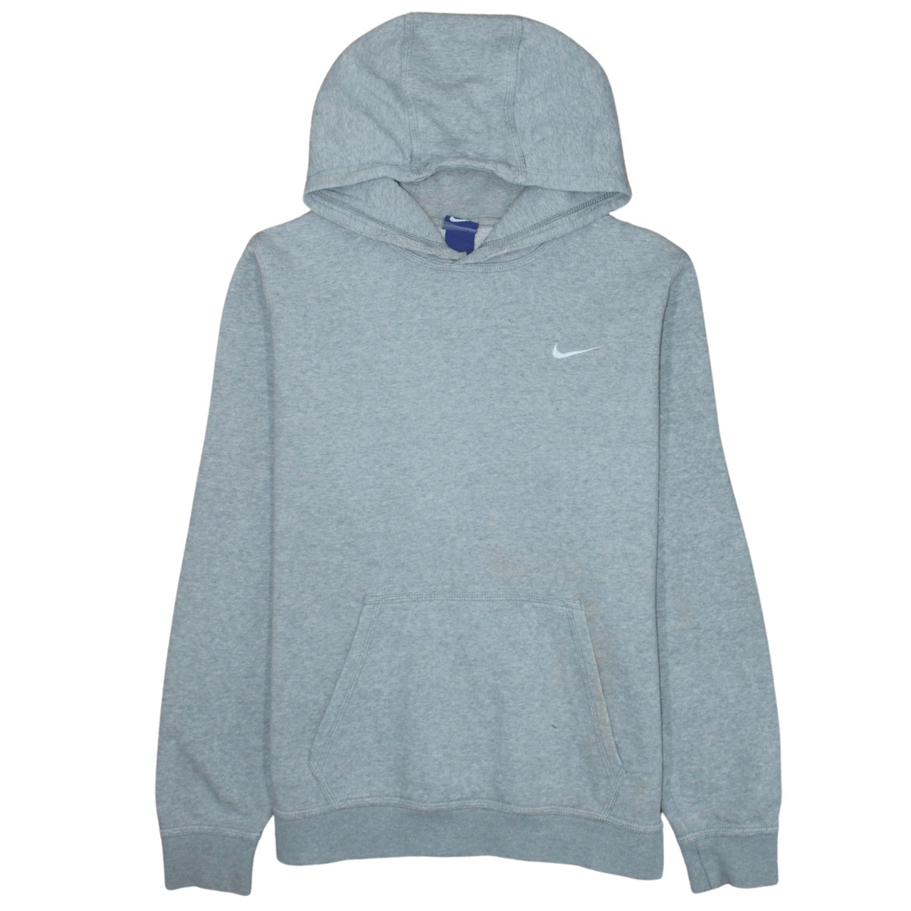 Nike Women Grey Pullover Hoodie Large Cotton Blend Casual