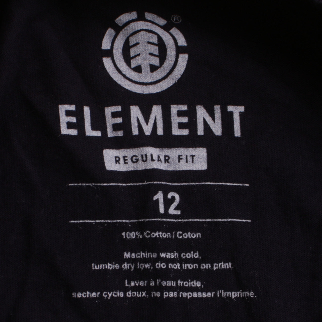 Element Womens Black Regular Fit Cotton Graphic T-Shirt Size 12