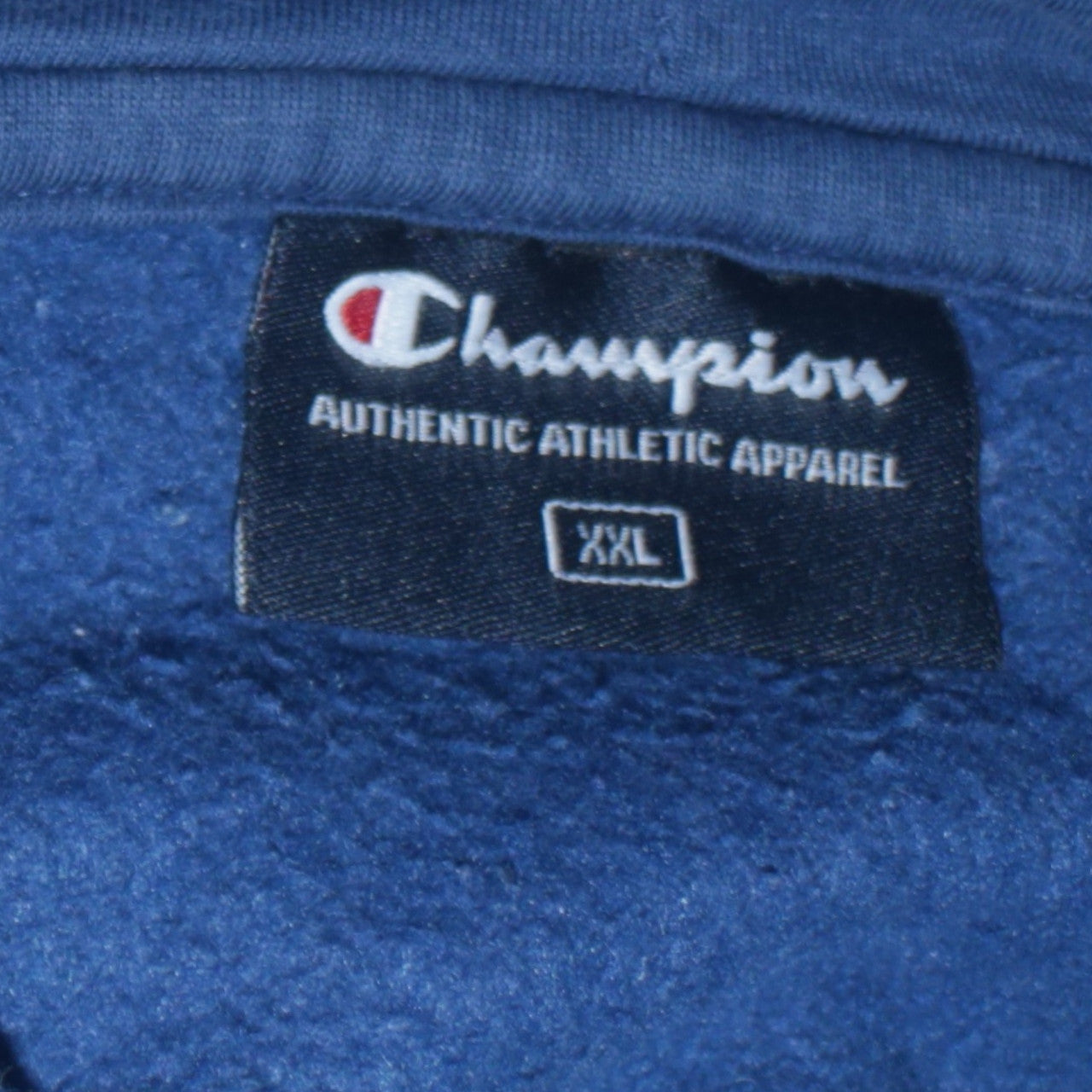Champion Men Blue 2XL Full Zip Hoodie Fleece Sweatshirt
