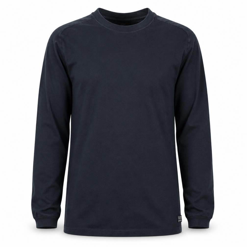 Front view of Nike Men's Black Crew Neck Pullover Sweatshirt, size S