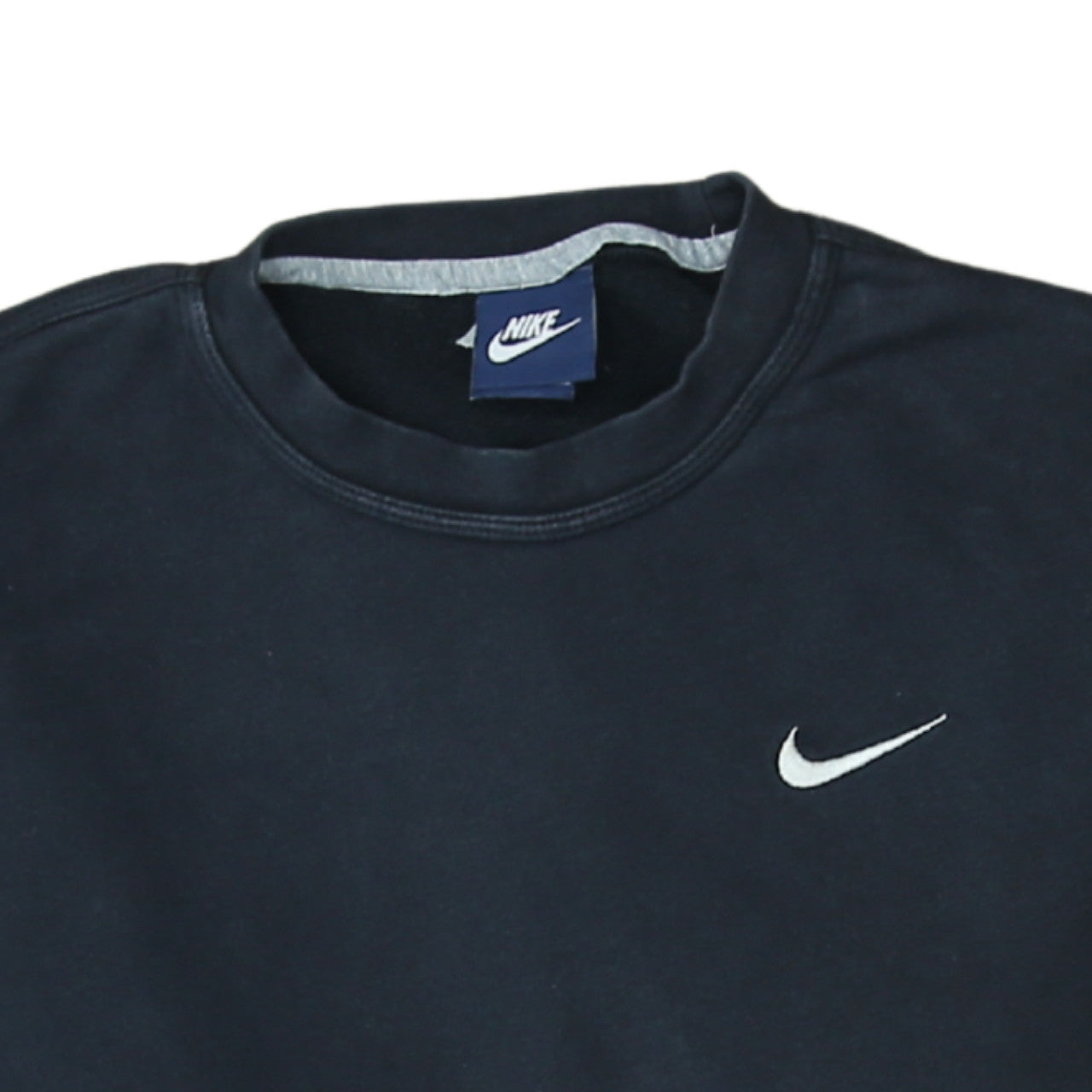 Nike Men's Black Crew Neck Logo Sweatshirt Size S Regular Fit