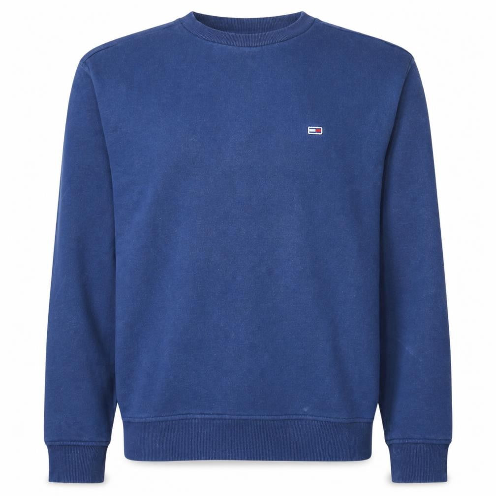 Tommy Jeans Men's Blue Crew Neck Sweatshirt Size XL Cotton Blend