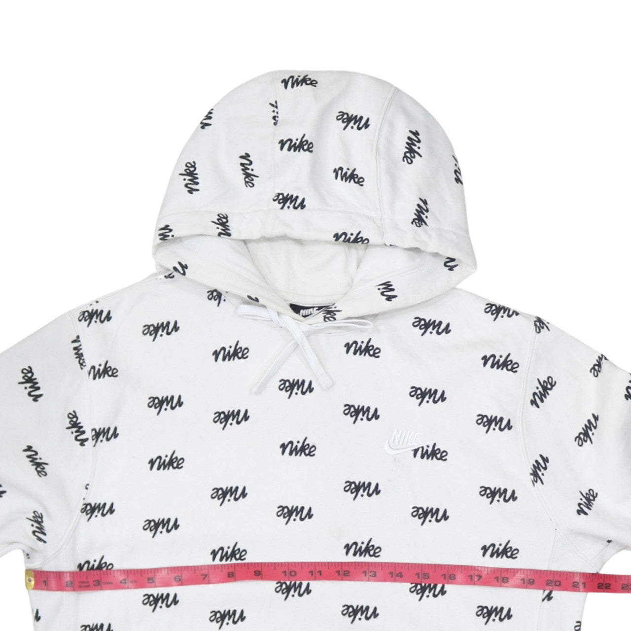 Nike Men's White Graphic Print Pullover Hoodie Size S